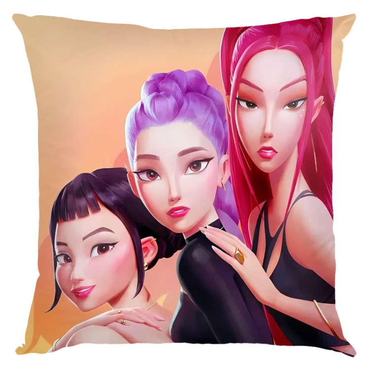 K-Pop Demon Hunters Anime square full-color pillow cushion 45X45CM NO FILLING 