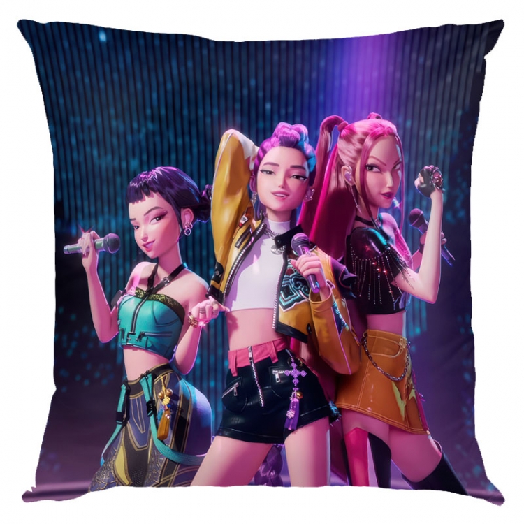 K-Pop Demon Hunters Anime square full-color pillow cushion 45X45CM NO FILLING 