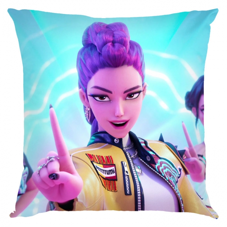 K-Pop Demon Hunters Anime square full-color pillow cushion 45X45CM NO FILLING 