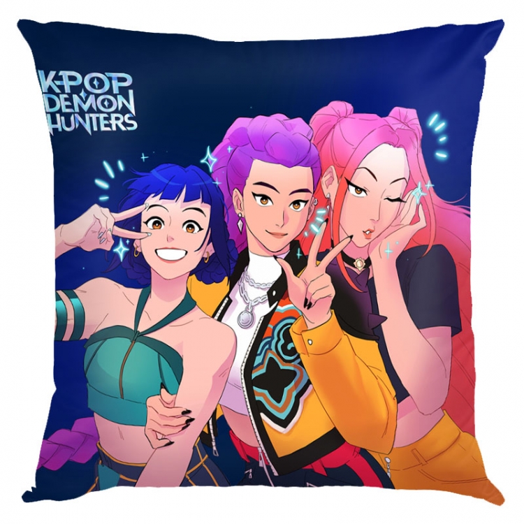 K-Pop Demon Hunters Anime square full-color pillow cushion 45X45CM NO FILLING 