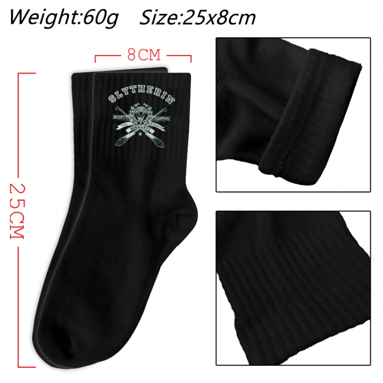 Harry Potter Anime Print Long Crew Cotton Socks 25x8cm