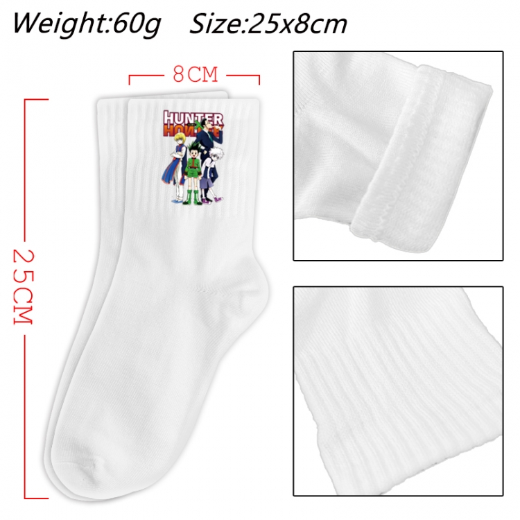 HunterXHunter Anime Print Long Crew Cotton Socks 25x8cm