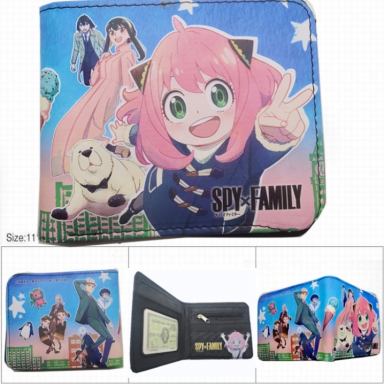 SPY×FAMILY 3D concave convex two fold short card wallet wallet wallet 11X9.5X2cm 65G