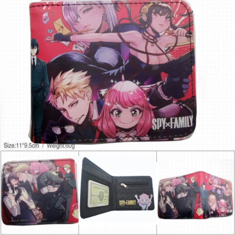 SPY×FAMILY 3D concave convex two fold short card wallet wallet wallet 11X9.5X2cm 65G