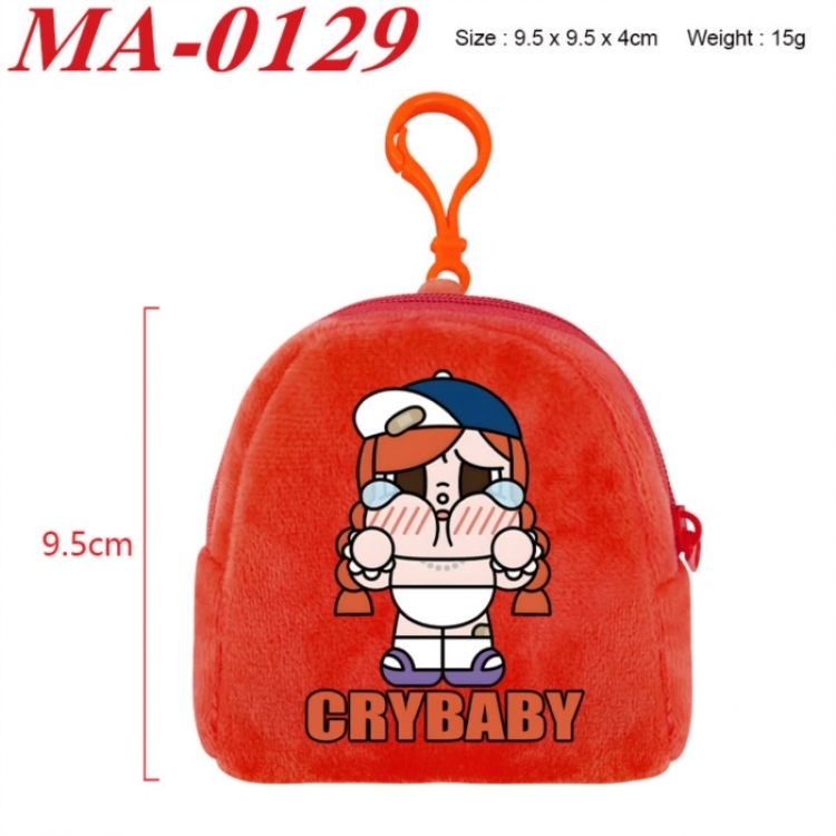 Crybaby Anime cartoon plush coin purse 9.5X9.5X4cm