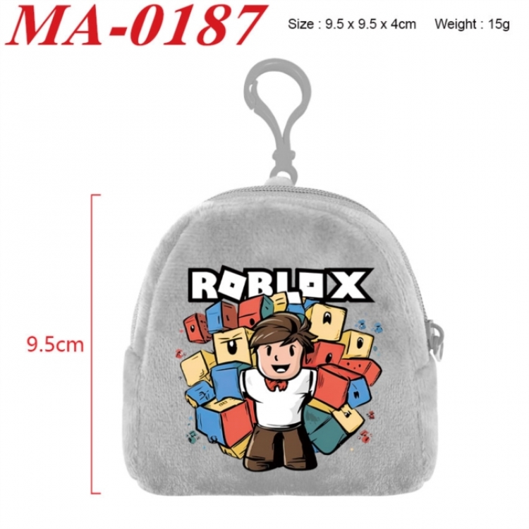 Roblox Anime cartoon plush coin purse 9.5X9.5X4cm