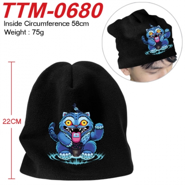 Kpop demon hunters Anime hot stamping hat knitted hat 58cm