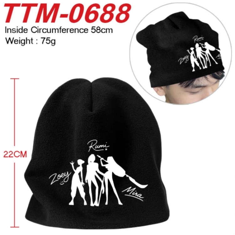 Kpop demon hunters Anime hot stamping hat knitted hat 58cm
