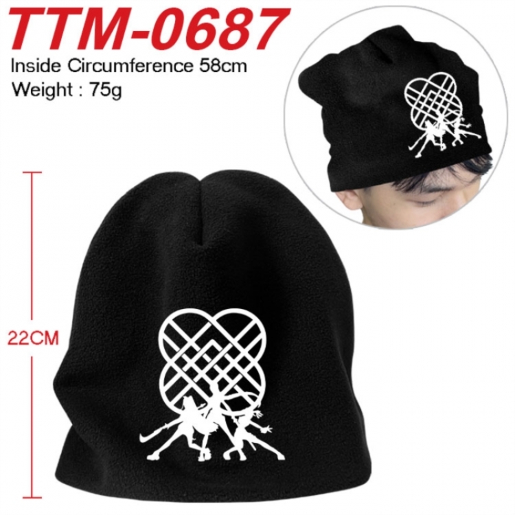 Kpop demon hunters Anime hot stamping hat knitted hat 58cm