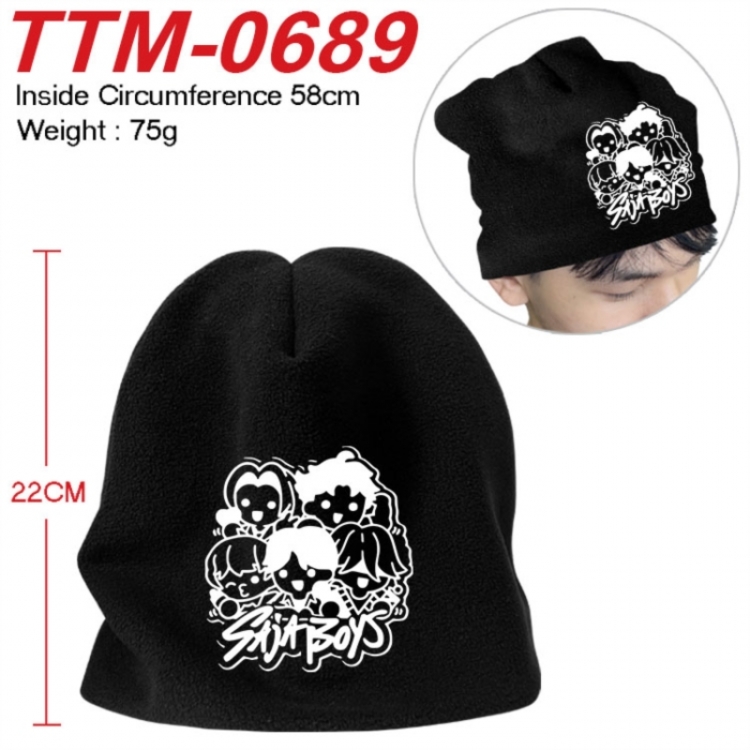 Kpop demon hunters Anime hot stamping hat knitted hat 58cm