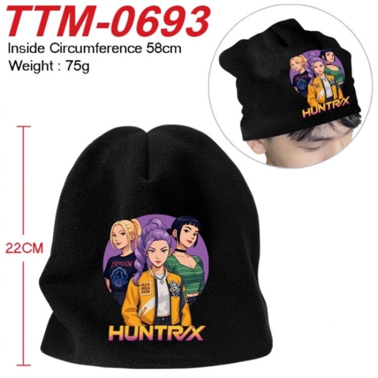 Kpop demon hunters Anime hot stamping hat knitted hat 58cm