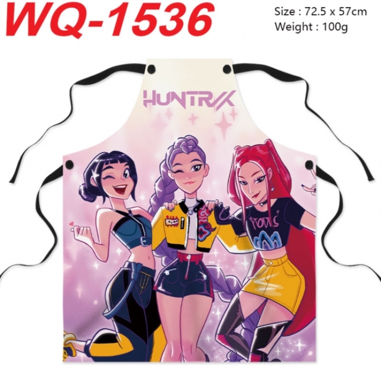 Kpop demon hunters Anime Creative Digital Printing Apron 72.5x57cm
