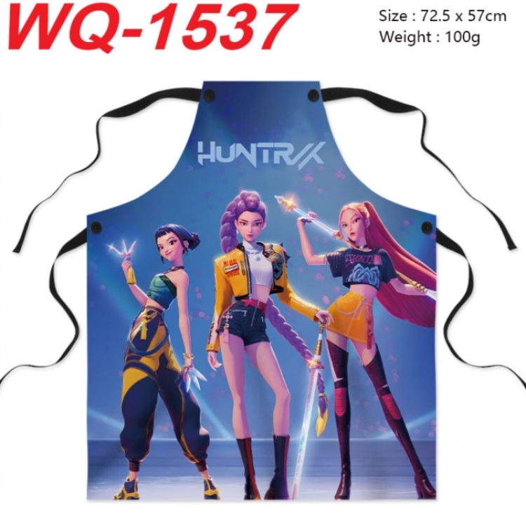Kpop demon hunters Anime Creative Digital Printing Apron 72.5x57cm