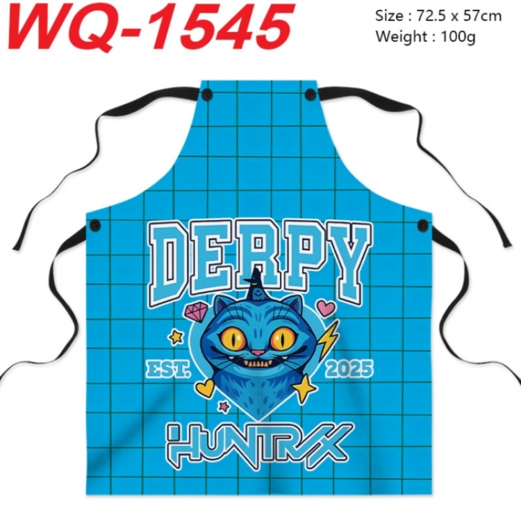 Kpop demon hunters Anime Creative Digital Printing Apron 72.5x57cm