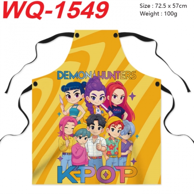 Kpop demon hunters Anime Creative Digital Printing Apron 72.5x57cm