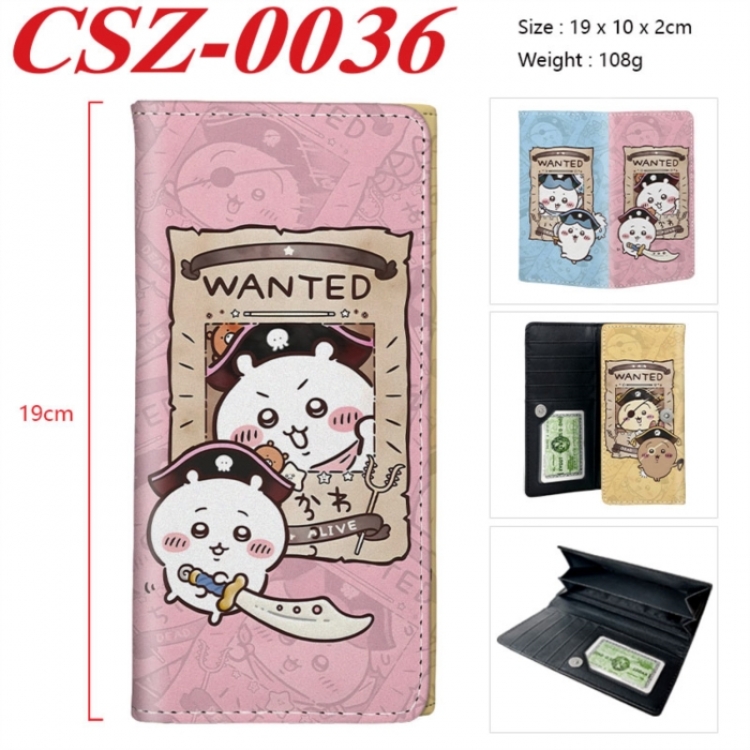 Chiikawa Anime peripheral long three fold wallet 19x10x2cm