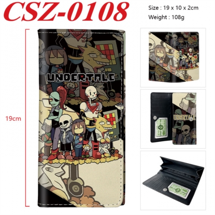 Undertale Anime peripheral long three fold wallet 19x10x2cm