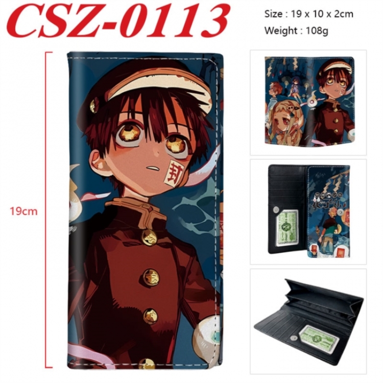Toilet-bound Hanako-kun  Anime peripheral long three fold wallet 19x10x2cm