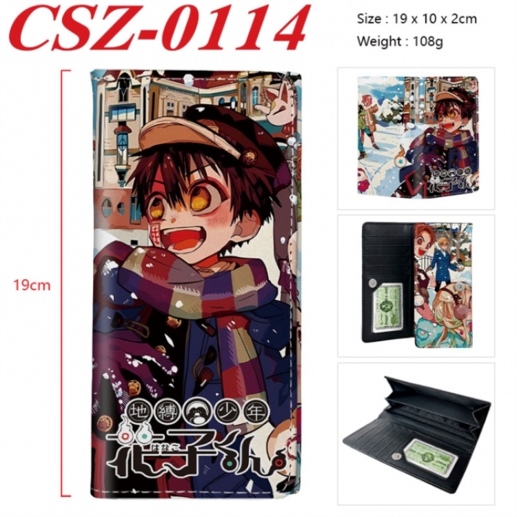 Toilet-bound Hanako-kun  Anime peripheral long three fold wallet 19x10x2cm