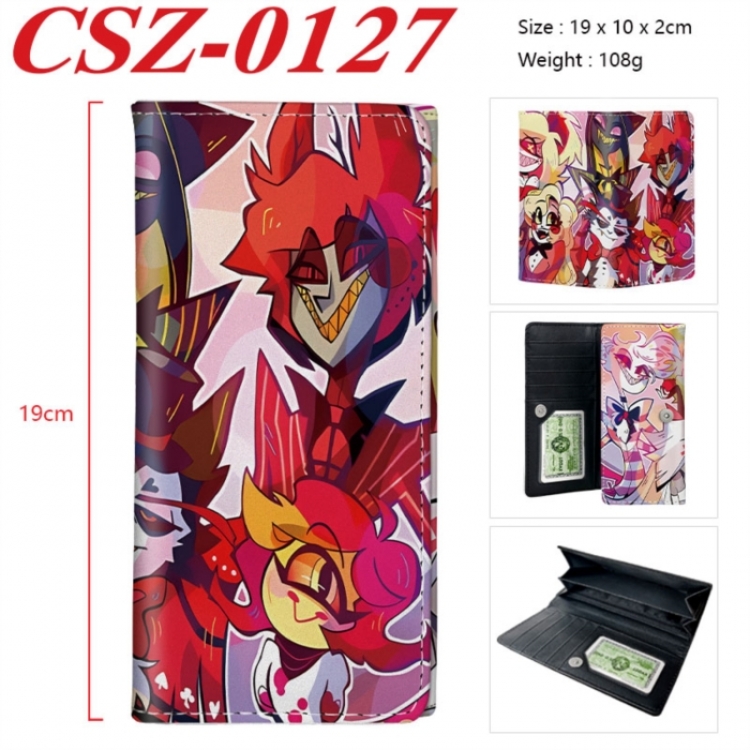 Hazbin Hotel Anime peripheral long three fold wallet 19x10x2cm