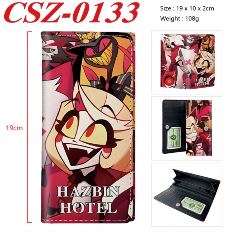 Hazbin Hotel Anime peripheral long three fold wallet 19x10x2cm