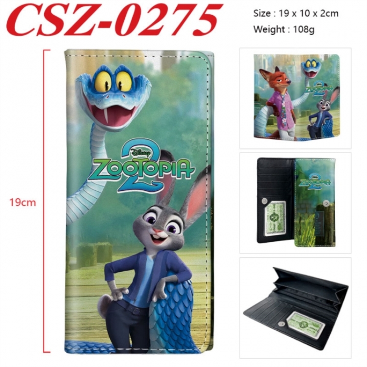 Zootopia Anime peripheral long three fold wallet 19x10x2cm