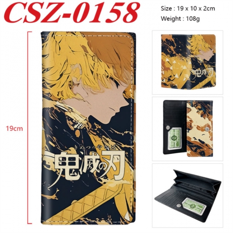 Demon Slayer Kimets Anime peripheral long three fold wallet 19x10x2cm