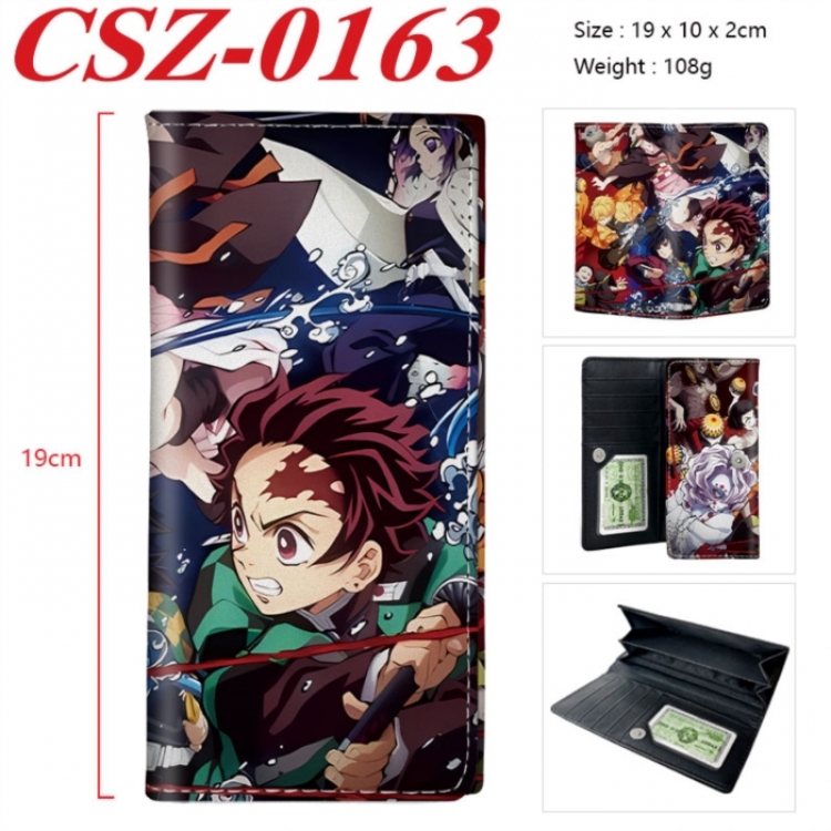 Demon Slayer Kimets Anime peripheral long three fold wallet 19x10x2cm