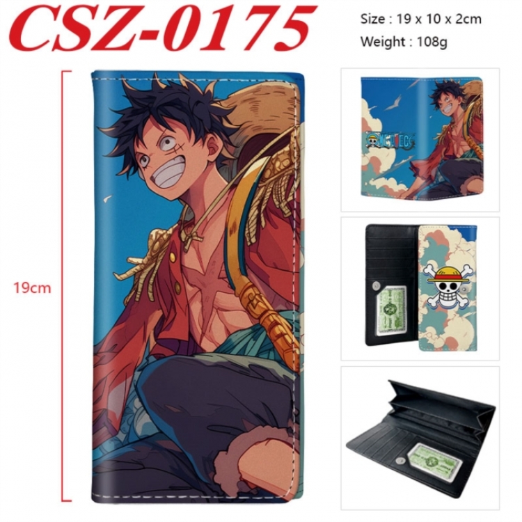 One Piece Anime peripheral long three fold wallet 19x10x2cm