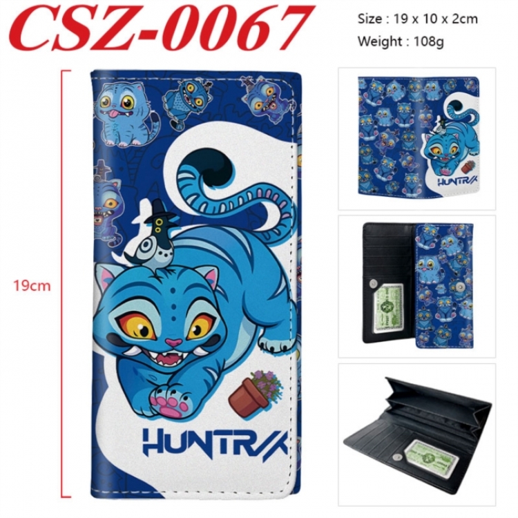 K-Pop Demon Hunters Anime peripheral long three fold wallet 19x10x2cm