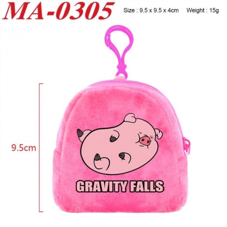 Gravity Falls Anime cartoon plush coin purse 9.5X9.5X4cm