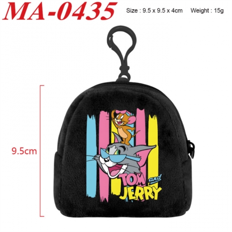 Tom and Jerry Anime cartoon plush coin purse 9.5X9.5X4cm