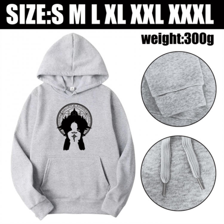 Fullmetal Alchemist Anime printed hooded sweatshirt top from S to 3XL