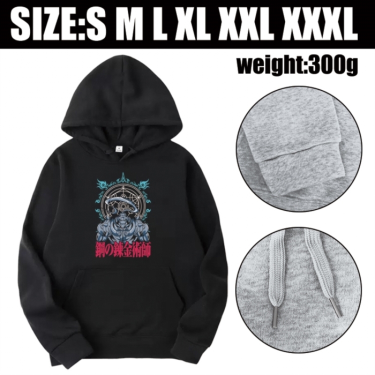 Fullmetal Alchemist Anime printed hooded sweatshirt top from S to 3XL