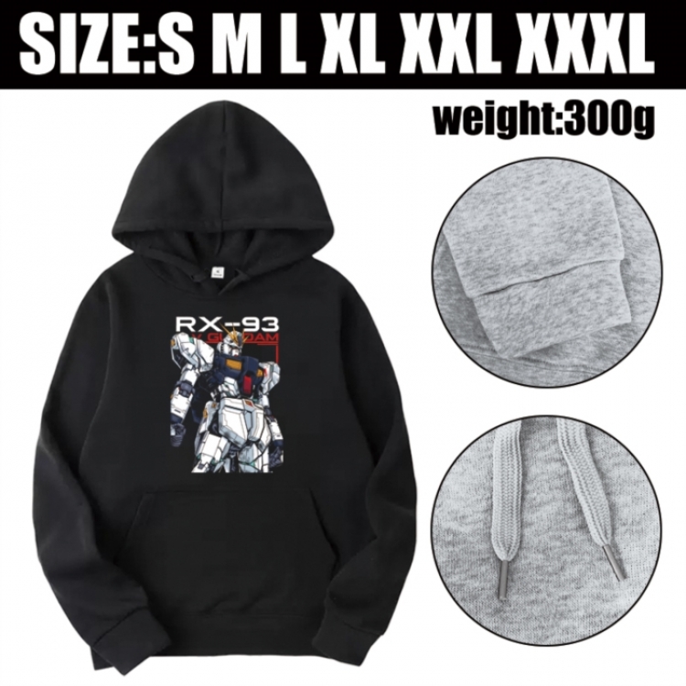 Gundam Anime printed hooded sweatshirt top from S to 3XL