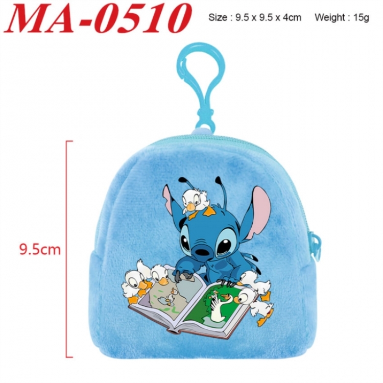 Lilo & Stitch Anime cartoon plush coin purse 9.5X9.5X4cm