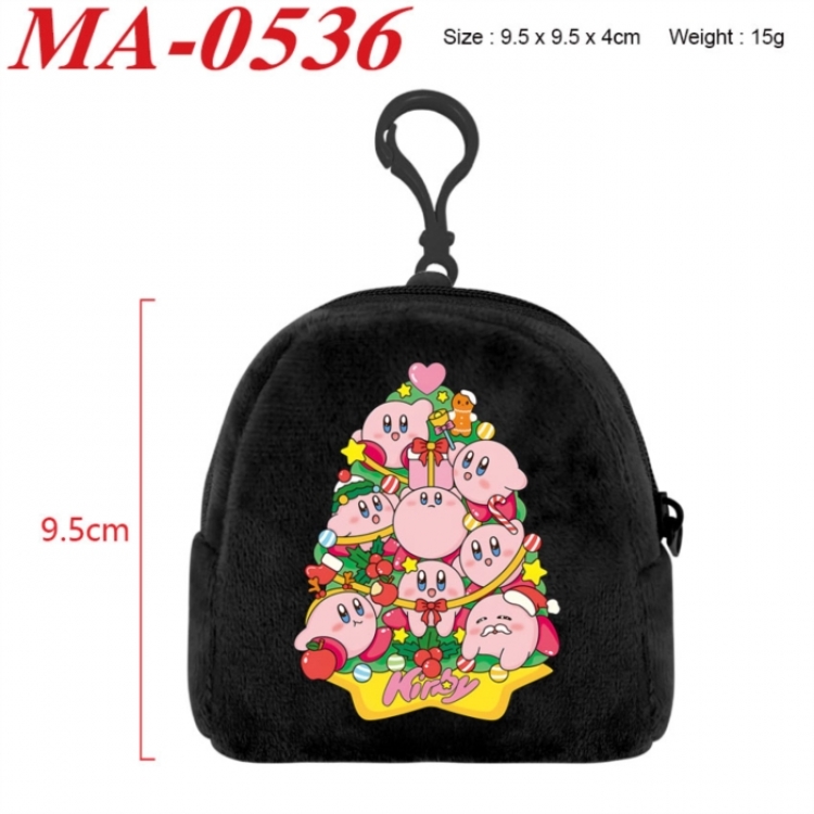 Kirby Anime cartoon plush coin purse 9.5X9.5X4cm