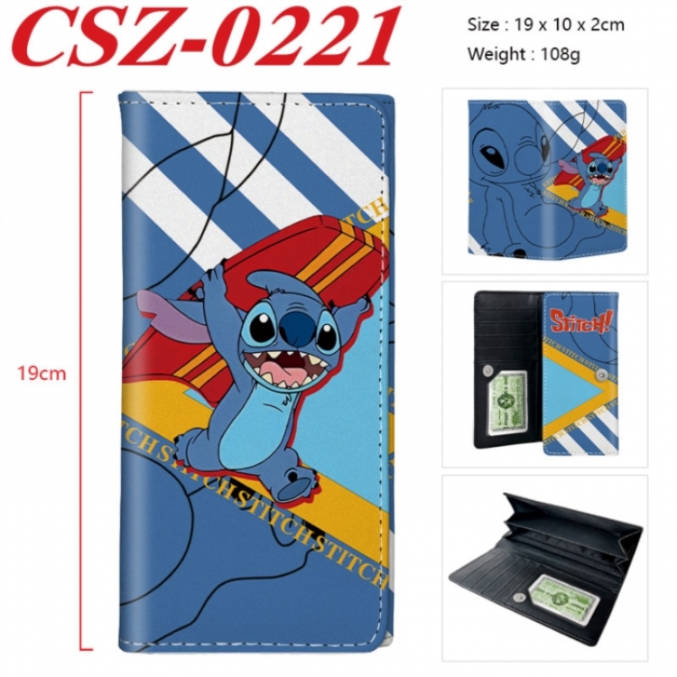 Lilo & Stitch Anime peripheral long three fold wallet 19x10x2cm