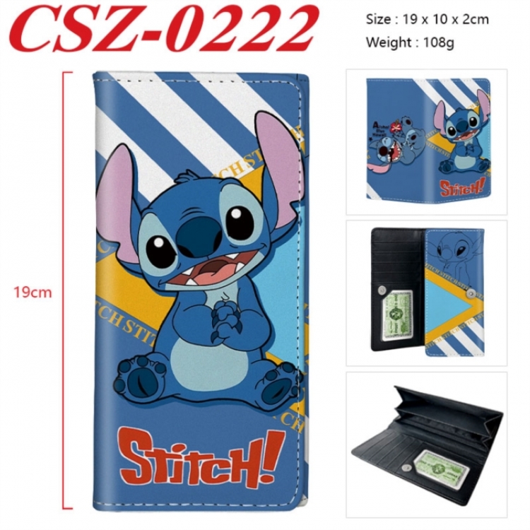 Lilo & Stitch Anime peripheral long three fold wallet 19x10x2cm