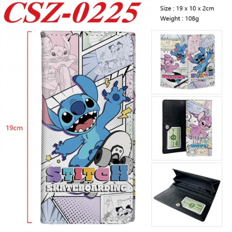 Lilo & Stitch Anime peripheral long three fold wallet 19x10x2cm