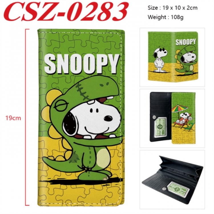 SNOOPY Anime peripheral long three fold wallet 19x10x2cm
