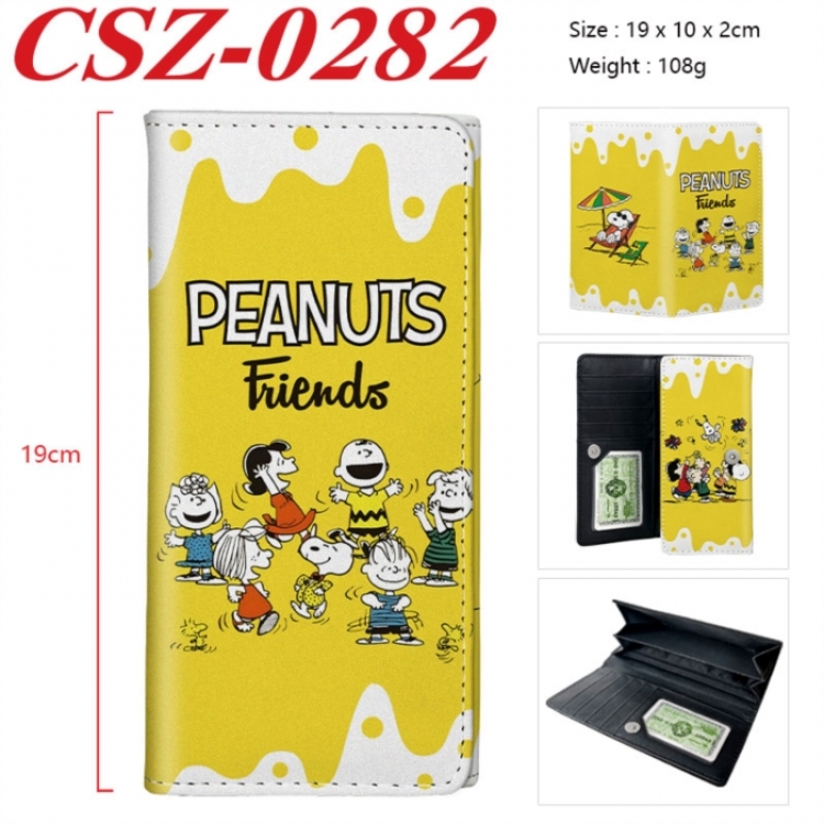 SNOOPY Anime peripheral long three fold wallet 19x10x2cm