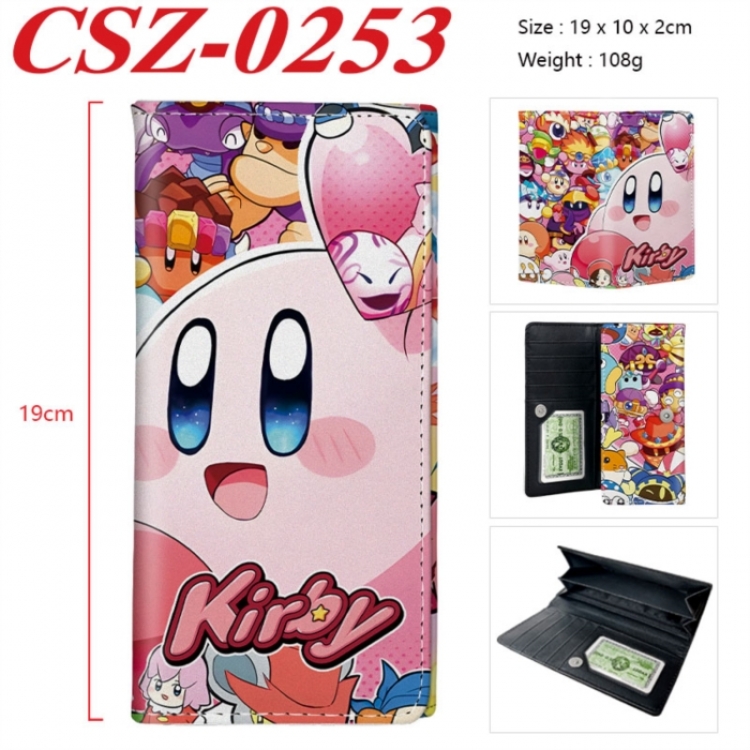 Kirby Anime peripheral long three fold wallet 19x10x2cm