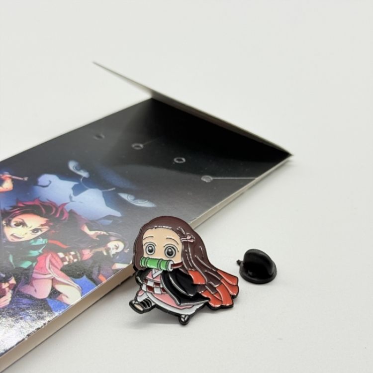 Demon Slayer Kimets Anime cartoon metal brooch  price for 5 pcs 