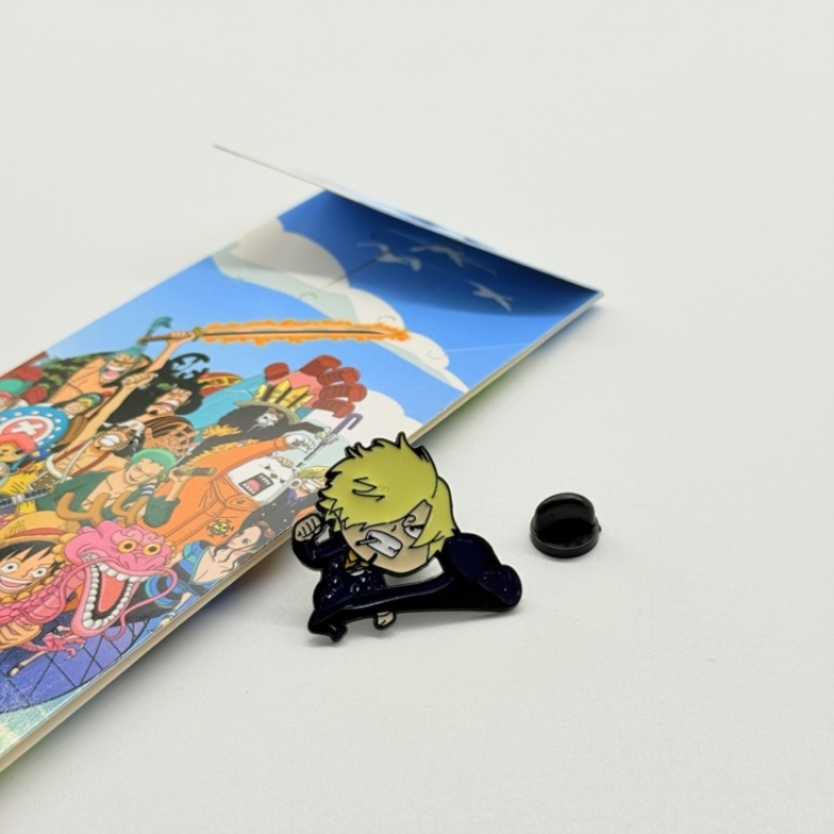 One Piece Anime cartoon metal brooch  price for 5 pcs 