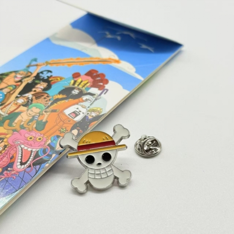 One Piece Anime cartoon metal brooch  price for 5 pcs 