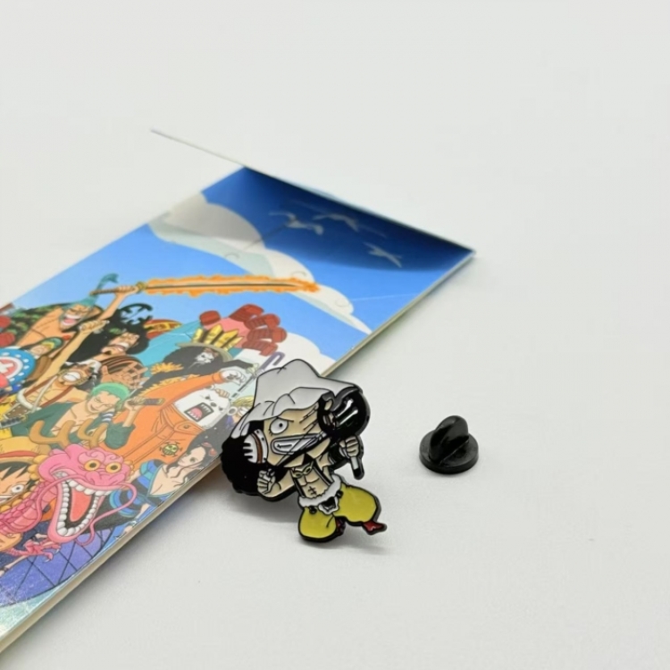 One Piece Anime cartoon metal brooch  price for 5 pcs 