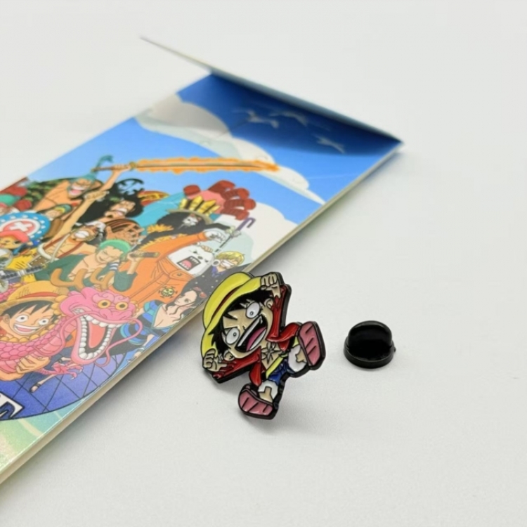 One Piece Anime cartoon metal brooch  price for 5 pcs 
