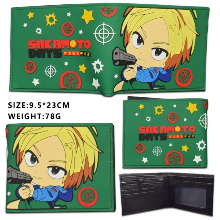 SAKAMOTO DAYS Anime cartoon Short two-fold wallet 9.5X23.5CM 86G
