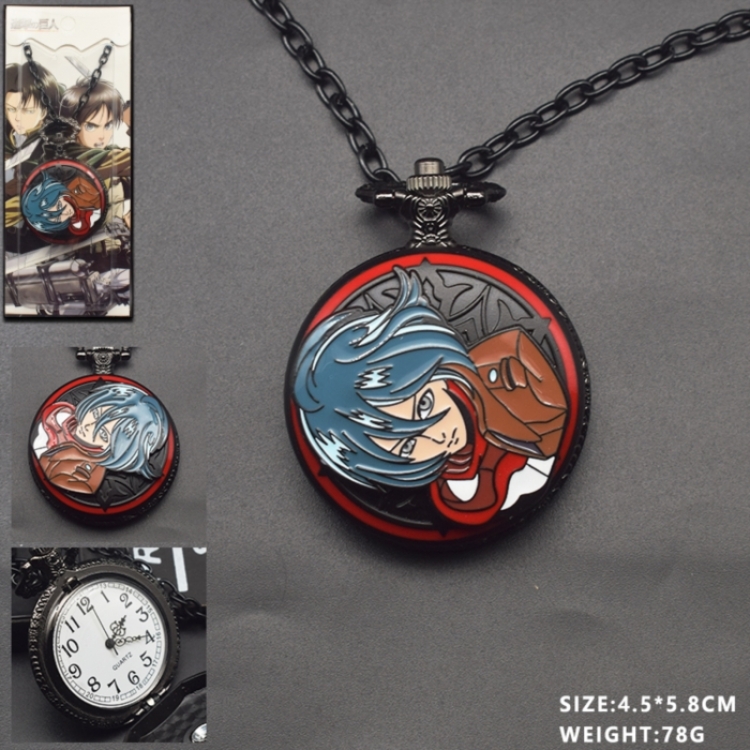 Shingeki no Kyojin Anime-themed necklace pocket watch 4.5x5.8cm